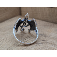 Echt zilveren ring  music gives wings